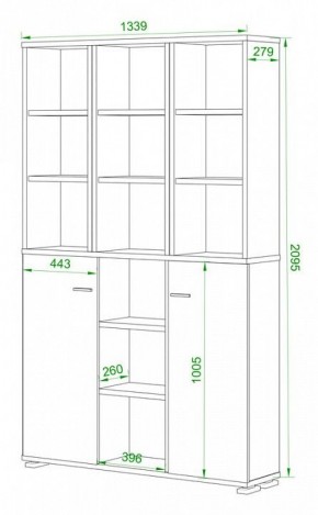 Стеллаж комбинированный Домино ПУ-40-6 в Тобольске - tobolsk.mebel24.online | фото 2