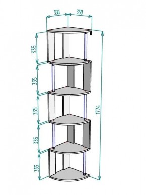 Стеллаж Maria S113-MA (Дуб Сонома) в Тобольске - tobolsk.mebel24.online | фото 3