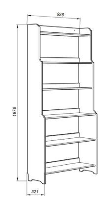 Стеллаж Вествик, массив сосны, цвет белый в Тобольске - tobolsk.mebel24.online | фото 4