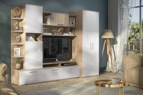 Стенка Денвер (СТЛ.151.01) Дуб сонома/Белый в Тобольске - tobolsk.mebel24.online | фото 3