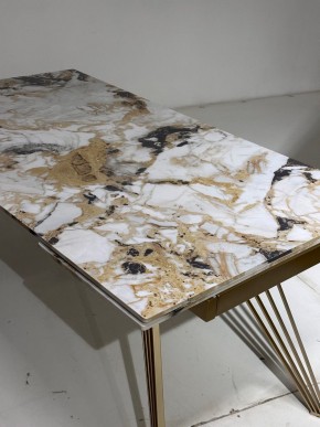 Стол ACERRA NEW 160 GLOSS GRAND JADE SOLID CERAMIC/ каркас цвета шампань, ®DISAUR в Тобольске - tobolsk.mebel24.online | фото 5