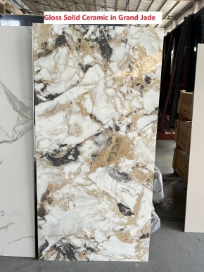 Стол ACERRA NEW 160 GLOSS GRAND JADE SOLID CERAMIC/ каркас цвета шампань, ®DISAUR в Тобольске - tobolsk.mebel24.online | фото 6