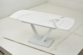 Стол ALATRI 120 GLOSS STATUARIO WHITE SOLID CERAMIC / WHITE, ®DISAUR в Тобольске - tobolsk.mebel24.online | фото 2