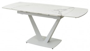 Стол ALATRI 120 GLOSS STATUARIO WHITE SOLID CERAMIC / WHITE, ®DISAUR в Тобольске - tobolsk.mebel24.online | фото 5