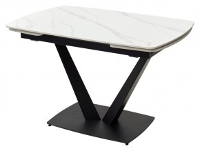 Стол ALATRI 120 MATT WHITE MARBLE SOLID CERAMIC / BLACK, ®DISAUR в Тобольске - tobolsk.mebel24.online | фото 2