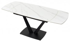Стол ALATRI 120 MATT WHITE MARBLE SOLID CERAMIC / BLACK, ®DISAUR в Тобольске - tobolsk.mebel24.online | фото 4