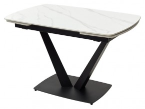 Стол ALATRI 120 MATT WHITE MARBLE SOLID CERAMIC / BLACK, ®DISAUR в Тобольске - tobolsk.mebel24.online | фото 7