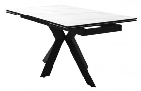 Стол BELLUNO 160 MARBLES KL-99 Белый мрамор матовый, итальянская керамика/ черный каркас, ®DISAUR в Тобольске - tobolsk.mebel24.online | фото 2