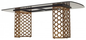 Стол CHIAVARI 220 KL-188 Контрастный мрамор матовый, итальянская керамика / Шампань, ®DISAUR в Тобольске - tobolsk.mebel24.online | фото 5
