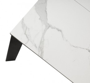 Стол CORNER 120 HIGH GLOSS STATUARIO керамика, стекло/ черный каркас, ®DISAUR в Тобольске - tobolsk.mebel24.online | фото 8
