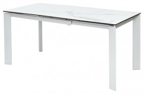 Стол CORNER 120 MATTE STATUARIO Белый мрамор матовый керамика, стекло/ белый каркас, ®DISAUR в Тобольске - tobolsk.mebel24.online | фото 1