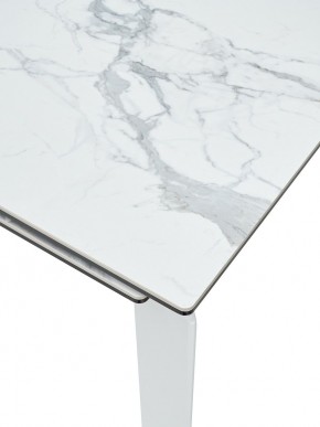 Стол CORNER 120 MATTE STATUARIO Белый мрамор матовый керамика, стекло/ белый каркас, ®DISAUR в Тобольске - tobolsk.mebel24.online | фото 6