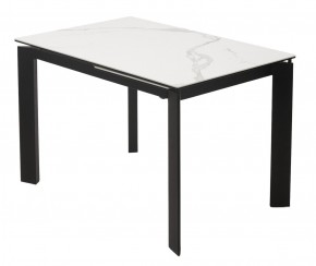 Стол CORNER 120 MATTE STATUARIO Белый мрамор матовый керамика, стекло/ черный каркас, ®DISAUR в Тобольске - tobolsk.mebel24.online | фото