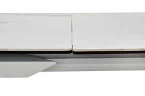 Стол CREMONA 140 HIGH GLOSS STATUARIO Белый мрамор глянцевый, керамика/ белый каркас, ®DISAUR в Тобольске - tobolsk.mebel24.online | фото 3