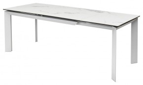 Стол CREMONA 140 HIGH GLOSS STATUARIO Белый мрамор глянцевый, керамика/ белый каркас, ®DISAUR в Тобольске - tobolsk.mebel24.online | фото 4
