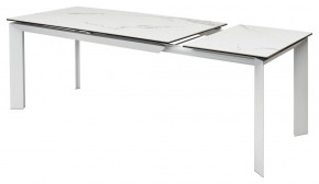 Стол CREMONA 140 HIGH GLOSS STATUARIO Белый мрамор глянцевый, керамика/ белый каркас, ®DISAUR в Тобольске - tobolsk.mebel24.online | фото 8