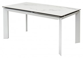 Стол CREMONA 140 HIGH GLOSS STATUARIO Белый мрамор глянцевый, керамика/ белый каркас, ®DISAUR в Тобольске - tobolsk.mebel24.online | фото 9