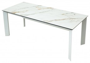 Стол CREMONA 160 KL-188 Контрастный мрамор / белый каркас, ®DISAUR в Тобольске - tobolsk.mebel24.online | фото 2