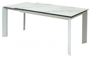 Стол CREMONA 180 KL-188 Контрастный мрамор матовый, итальянская керамика/ белый каркас, ®DISAUR в Тобольске - tobolsk.mebel24.online | фото 3