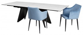 Стол IVAR 200 MARBLES KL-99 Белый мрамор, итальянская керамика, ®DISAUR в Тобольске - tobolsk.mebel24.online | фото 4
