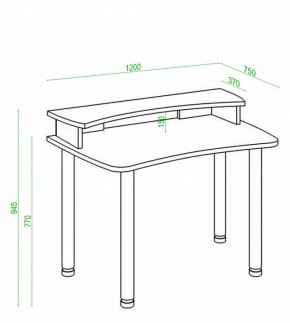 Стол компьютерный Домино Лайт СКЛ-Софт120МО+НКИЛ120 в Тобольске - tobolsk.mebel24.online | фото 3
