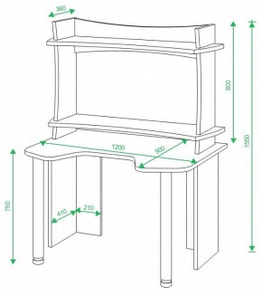 Стол компьютерный Домино lite СКЛ-Игр120 в Тобольске - tobolsk.mebel24.online | фото 2