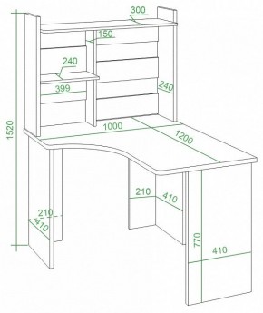 Стол компьютерный Домино Lite СКЛ-Угл120+НКЛ-100 в Тобольске - tobolsk.mebel24.online | фото 2