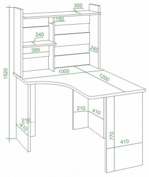 Стол компьютерный Домино Lite СКЛ-Угл120+НКЛ-100 в Тобольске - tobolsk.mebel24.online | фото 2