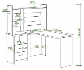 Стол компьютерный Домино Lite СКЛ-Угл130+НКЛ-120 в Тобольске - tobolsk.mebel24.online | фото 2