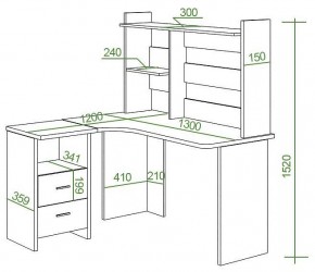 Стол компьютерный Домино Lite СКЛ-Угл130+НКЛ-130 в Тобольске - tobolsk.mebel24.online | фото 2