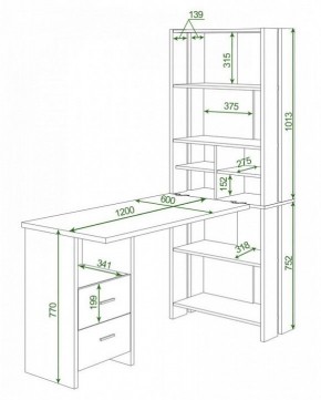Стол компьютерный Домино Lite СТЛ-ОВ+С120Прям+ТЯЛ в Тобольске - tobolsk.mebel24.online | фото 2