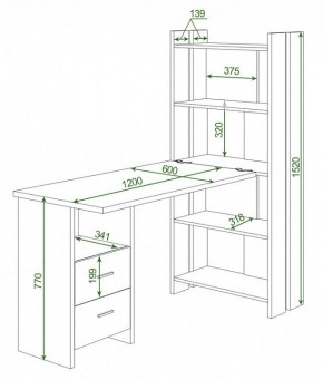 Стол компьютерный Домино Lite СТЛ-ОВ+С120Р в Тобольске - tobolsk.mebel24.online | фото 2