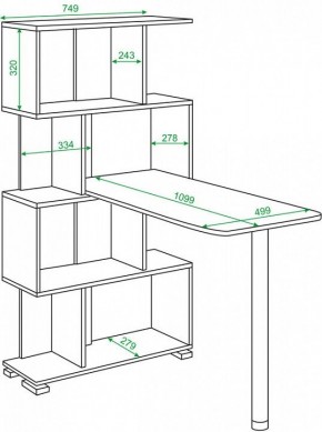 Стол компьютерный Домино нельсон СЛ-5-4СТ в Тобольске - tobolsk.mebel24.online | фото 2
