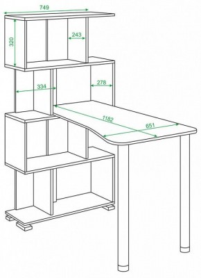 Стол компьютерный Домино СЛ-5-4СТ-2 в Тобольске - tobolsk.mebel24.online | фото 2