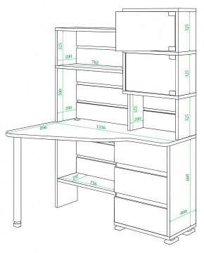 Стол компьютерный Домино СР-322 в Тобольске - tobolsk.mebel24.online | фото 2