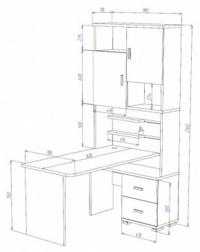 Стол компьютерный Домино СР-720/140 в Тобольске - tobolsk.mebel24.online | фото 2