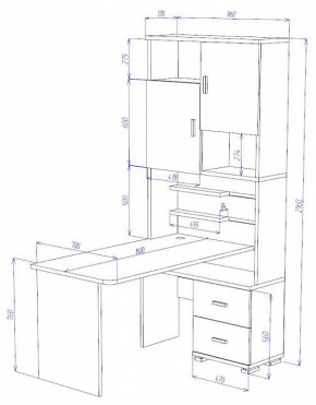 Стол компьютерный Домино СР-720/160 в Тобольске - tobolsk.mebel24.online | фото 2