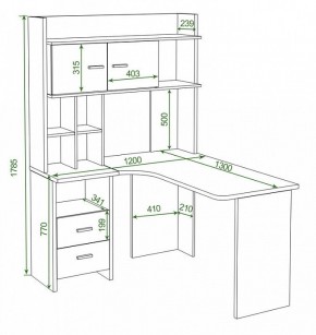 Стол компьютерный Нельсон Lite СКЛ-Угл130+НКЛХ-120 в Тобольске - tobolsk.mebel24.online | фото 2