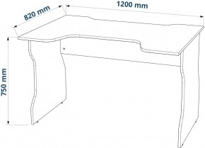 Стол компьютерный ВАРДИГ K1 120x82, антрацит/лайм в Тобольске - tobolsk.mebel24.online | фото 3