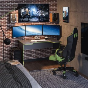 Стол компьютерный ВАРДИГ K1 120x82, антрацит/лайм в Тобольске - tobolsk.mebel24.online | фото 4