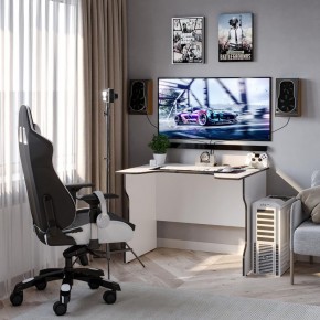 Стол компьютерный ВАРДИГ K2 100x82, белый/черный в Тобольске - tobolsk.mebel24.online | фото 4