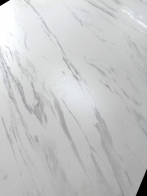 Стол MATERA 160 MARBLES KL-99 Белый мрамор матовый, итальянская керамика/ черный каркас, ®DISAUR в Тобольске - tobolsk.mebel24.online | фото 3