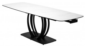 Стол MATERA 160 MARBLES KL-99 Белый мрамор матовый, итальянская керамика/ черный каркас, ®DISAUR в Тобольске - tobolsk.mebel24.online | фото 8