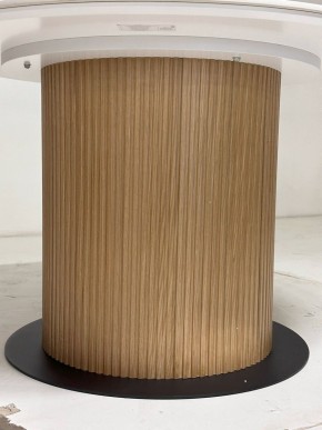 Стол MESA D120 цвет БЕЛЫЙ МРАМОР M326 / Каркас OAK, ®DISAUR в Тобольске - tobolsk.mebel24.online | фото 4