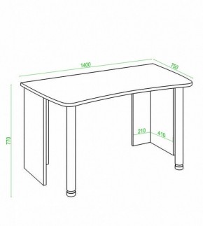 Стол офисный Домино Лайт СКЛ-Софт140 в Тобольске - tobolsk.mebel24.online | фото 3