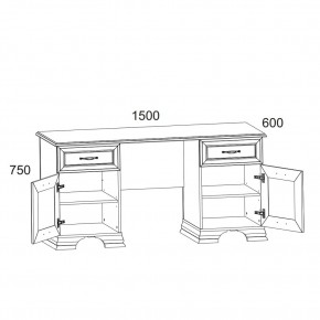 Стол письменный, TIFFANY, цвет вудлайн кремовый в Тобольске - tobolsk.mebel24.online | фото 3