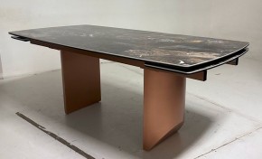 Стол ПУАНТО 200 TITANIUM LAWA NERO, керамика / МЕДЬ каркас М-City в Тобольске - tobolsk.mebel24.online | фото 3
