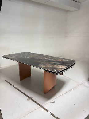 Стол ПУАНТО 200 TITANIUM LAWA NERO, керамика / МЕДЬ каркас М-City в Тобольске - tobolsk.mebel24.online | фото 4