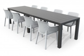 Стол раскладной Джули (Julie Double table 2 configurations) Графит в Тобольске - tobolsk.mebel24.online | фото 6