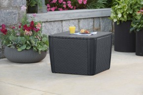 Стол-сундук Лузон Плюс (Luzon Plus Flat Wicker), графит в Тобольске - tobolsk.mebel24.online | фото 1